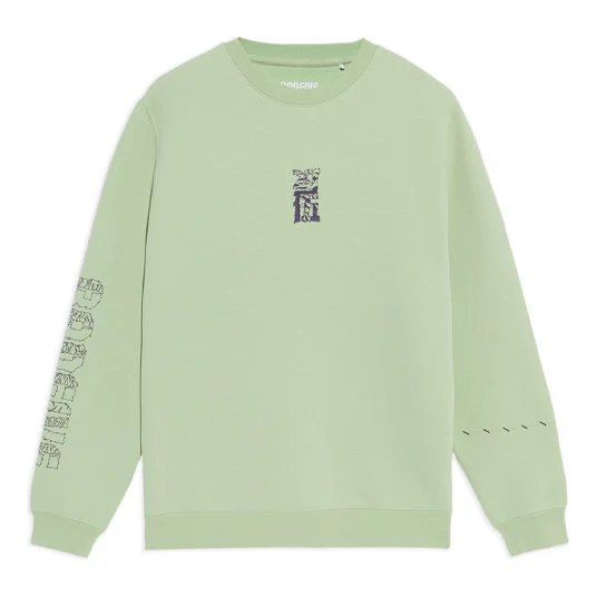 Li-Ning BADFIVE Sports Basketball Series Printing Sports Round Neck Pullover 'Green' AWDS135-5