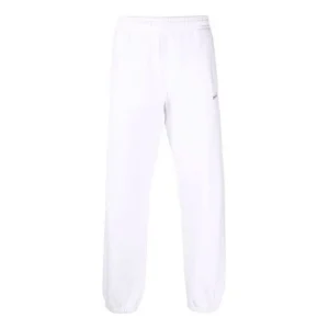 Men's Off-White FW21 Elastic Waistband Sports Pants/Trousers/Joggers White OMCH029C99FLE0040110