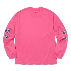 Supreme Cutout Sleeves L/S Top 'Pink Navy' SUP-FW20-026