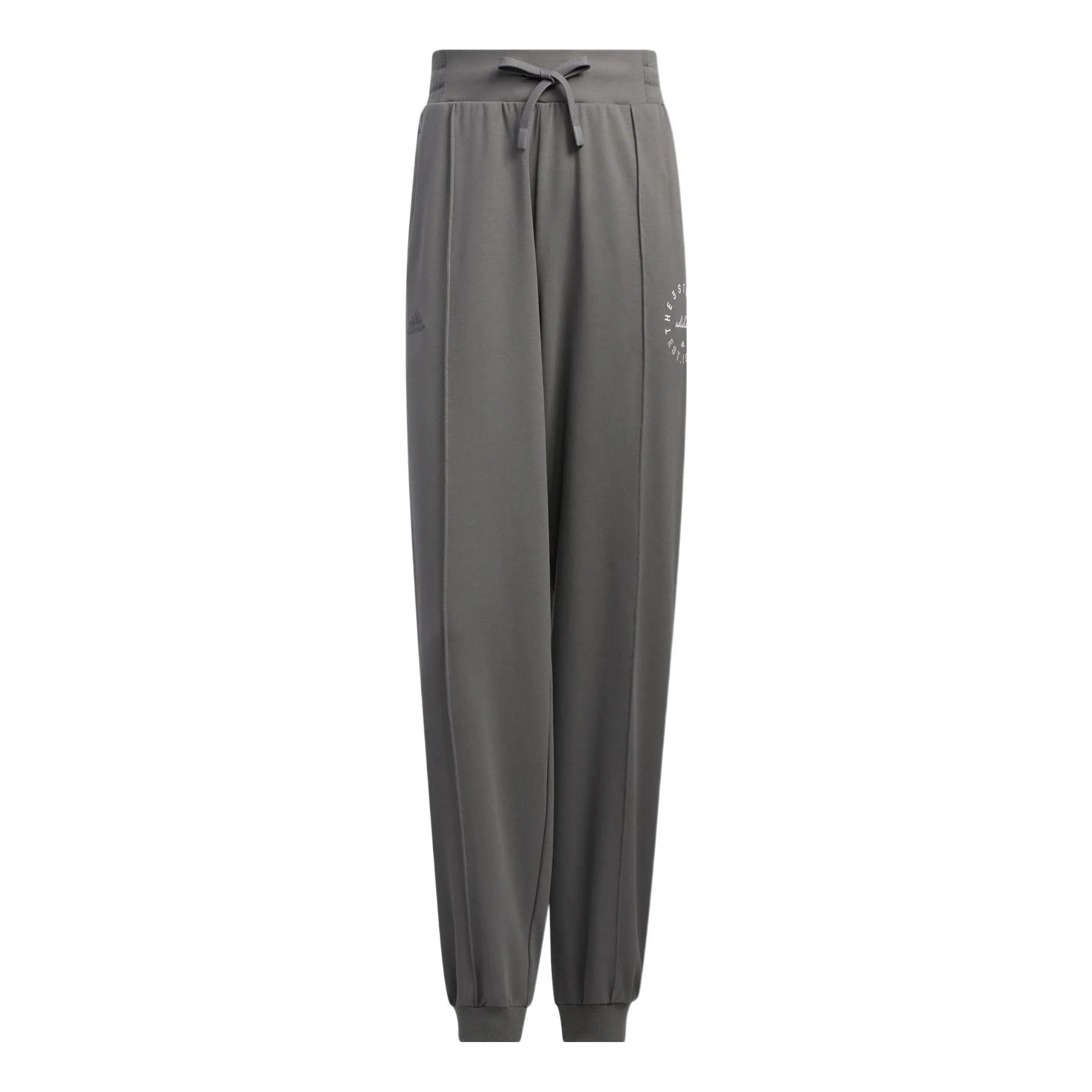 adidas Solid Color Logo Embroidered Pants Asia Sizing 'Grey' HZ7063