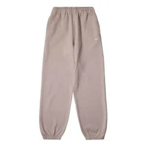 (WMNS) Nike NRG Solo Swoosh Sweatpants 'Malt White' CW5565-245