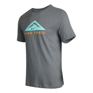 Nike Pattern Printing Breathable Sports Short Sleeve Gray Dark gray CZ9804-084