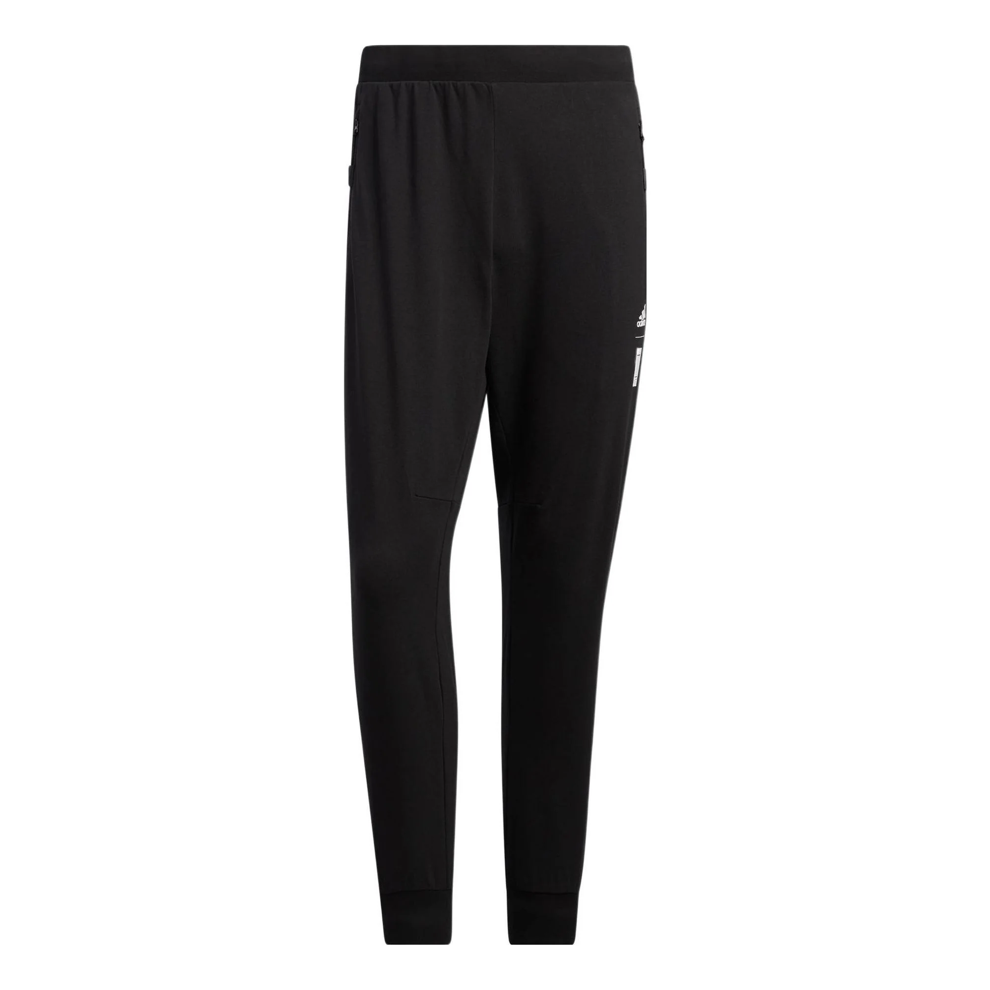 Men's adidas Solid Color Elastic Waistband Sports Pants/Trousers/Joggers Black HE5152