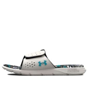 (WMNS) Under Armour Ignite 7 Graphic Footbed Slide 'Grey Mist Floral' 3026029-100