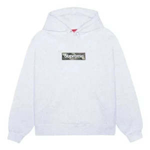 Supreme FW23 Box Logo Hooded Sweatshirt 'Ash Grey' 166928