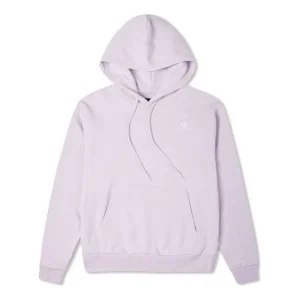 (WMNS) Converse Embroidered Solid Color Hoodie Purple 10019442-A29