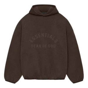 Fear of God Essentials Nylon Fleece Hoodie 'Heather Wood' 202SU244312F