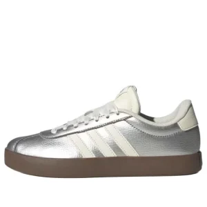 (WMNS) adidas VL COURT 3.0 'Silver Metallic Off White Gum' JQ7315