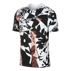 Nike Sportswear Splash Ink Printing Casual Sports Round Neck Short Sleeve Multicolor Multi-color BQ0119-100