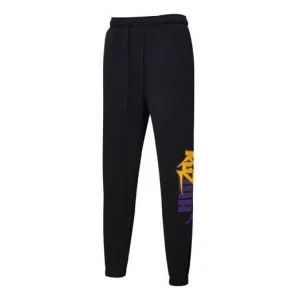 PUMA x Kuzma Sweatpants 'Black Yellow Purple' 589309-01