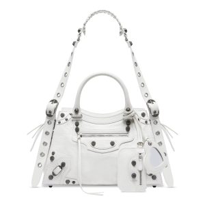 (WMNS) Balenciaga Neo Cagole City Small Handbag 'Optic White' 736046210B09104