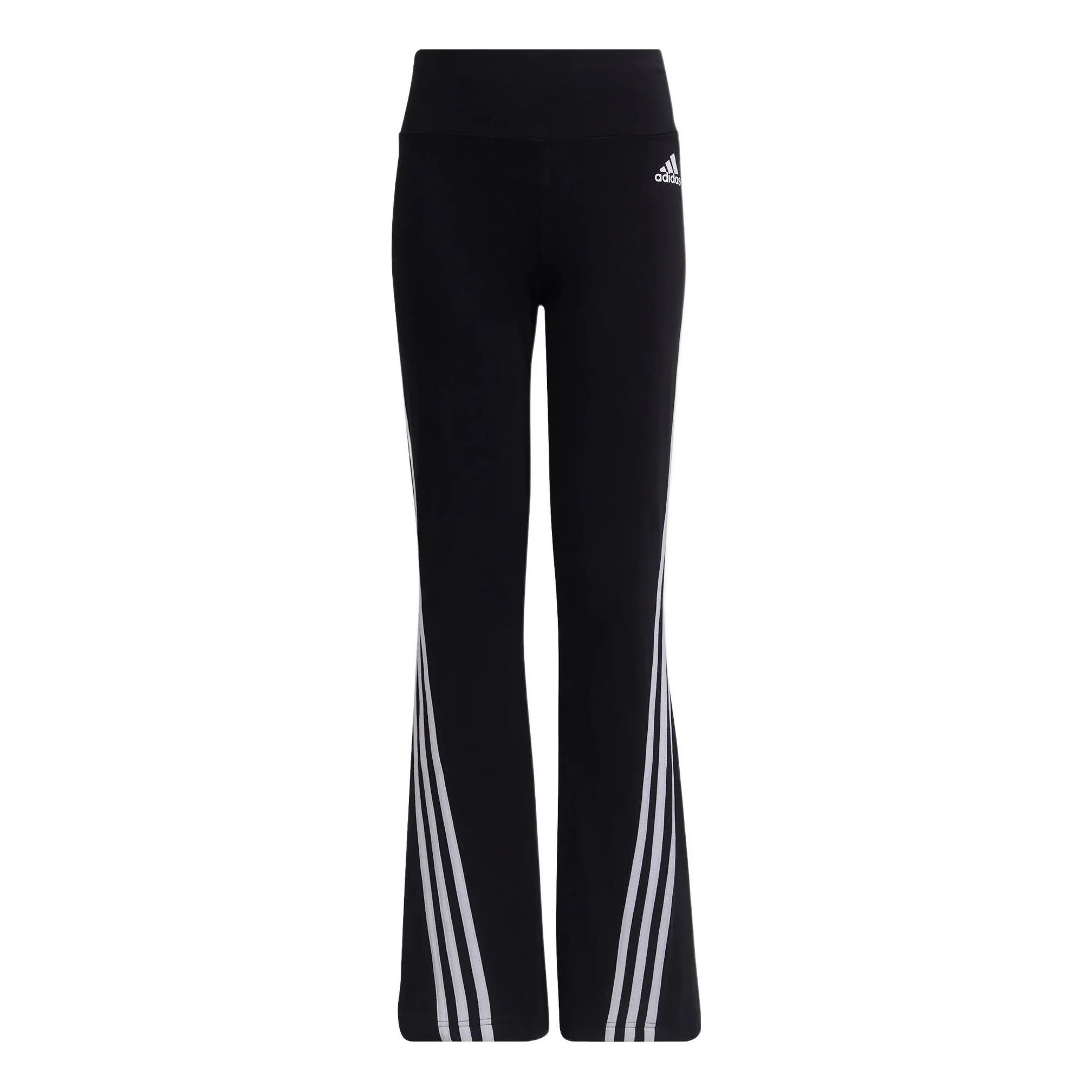 (GS) adidas Future Icons 3-Stripes Flared Cotton Tights Asia Sizing 'Black' H62555