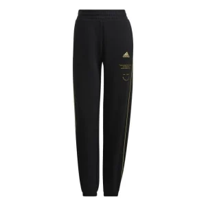 (WMNS) adidas Adi Logo Pants Asia Sizing 'Black' HG1829