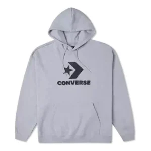 Converse Go-To Star Chevron Loose Fit Pullover Hoodie Asia Sizing 'Grey' 10024915-A03