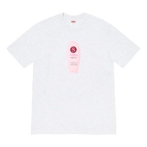 Supreme FW19 Week 1 Super Cream Tee Short Sleeve Unisex Gray SUP-FW19-213