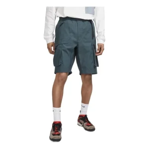 Men's Nike Solid Color Casual Straight Shorts Dark Green BQ7285-328