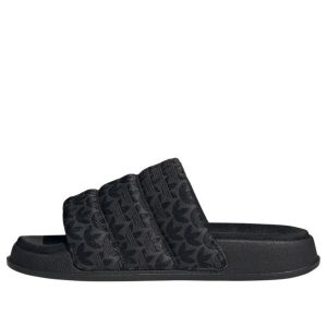 (WMNS) adidas Adilette Essential Slides 'Trefoil Monogram Black' IG7149