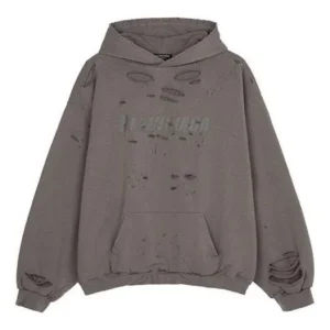 Balenciaga Caps Destroyed Hoodie 'Tan' 659403TKVB67185