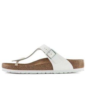 (WMNS) Birkenstock Gizeh Natural Leather Narrow Fit 'White' 1024398