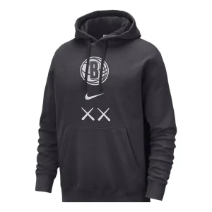 NIKE X KAWS X Brooklyn Nets City Edition Hoodie 'Black' FB4813-070