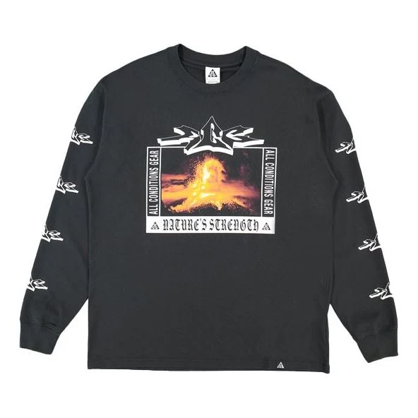 Men's Nike x ACG Printing Round Neck Pullover Black DJ1140-010