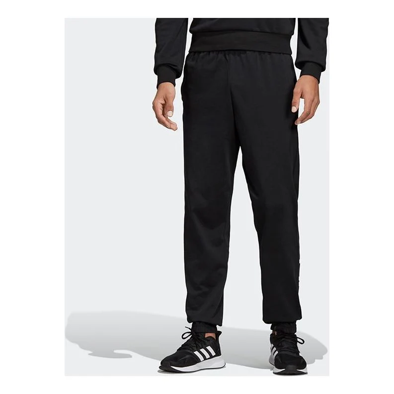 adidas E LIN T PNT SJ Casual Sports Knit Long Pants Black DQ3082