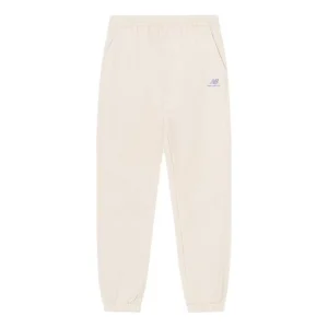 New Balance Logo Sportswear Pants Asia Sizing 'Cream White' 5TC44572-IV