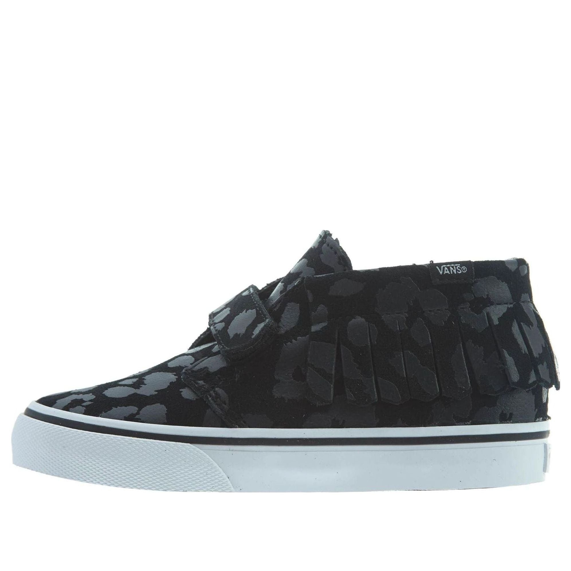 (TD) Vans Chukka V Moc Leopard Suede Skate Shoes 'Black' VN000308-ONX