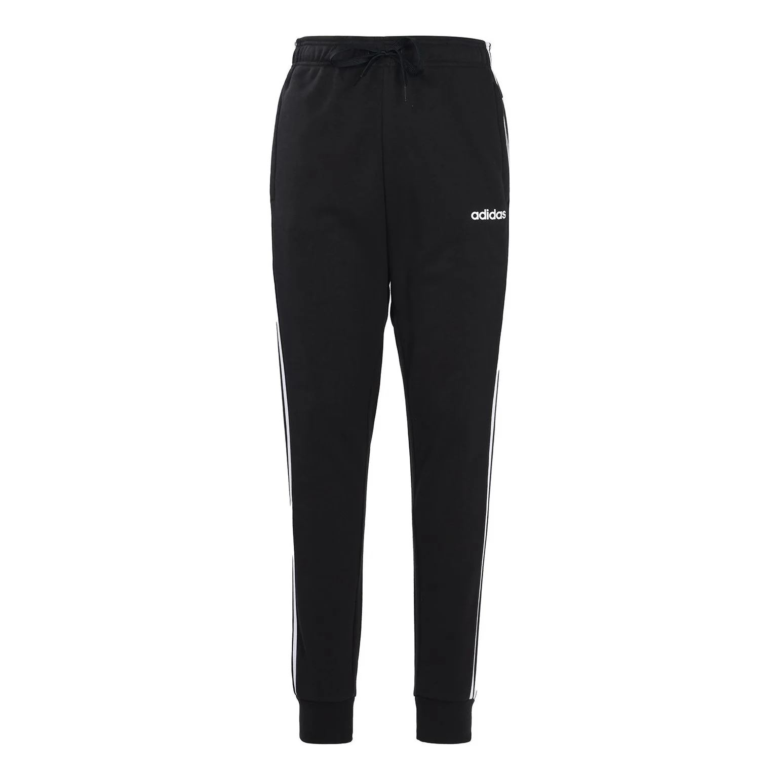 adidas Essentials 3-Stripes Tapered Cuffed Pants Men Black DU0468