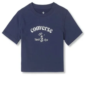 (WMNS) Converse Skateboard Tee 'Navy' 10026166-A02
