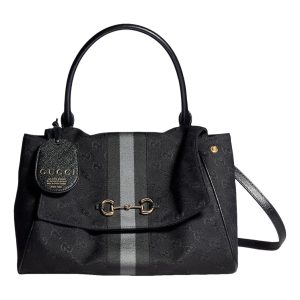 (WMNS) Gucci Paparazzo Medium Top Handle Bag 'Grey Black' 875018-AAHHD-1094