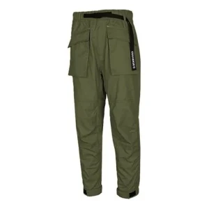 Converse Multi-pockets Knitted Long Pants Men Dark Green 10020006-A02