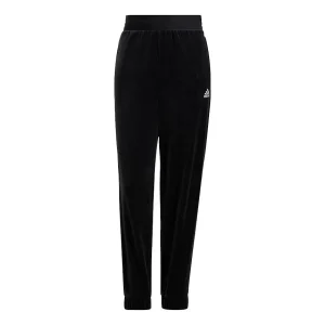 (WMNS) adidas Velour Pants Asia Sizing 'Black' HG1847