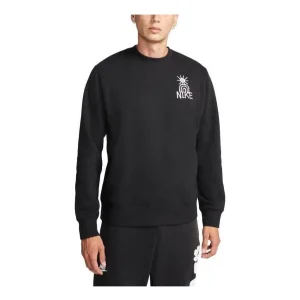 Nike Sportswear Fleece Crew Neck Sweatshirt 'Black' DQ4072-010