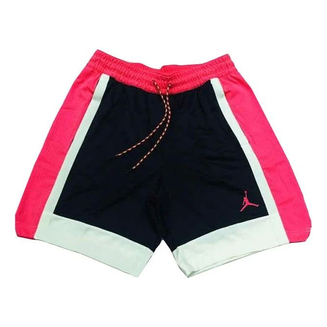 Air Jordan SS20 Basketball Colorblock Sports Shorts Black Red CW7080-654