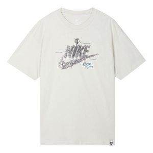 Men's Nike Sportswear Plant Flowers Logo Printing Sports Round Neck Short Sleeve Light Bone T-Shirt DN5135-072