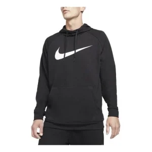 Nike Dry Graphic Logo Hoodie 'Black White' CZ2425-010
