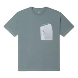Converse Zip Pocket T-shirt Asia Sizing 'Ash Green' 10025872-A03