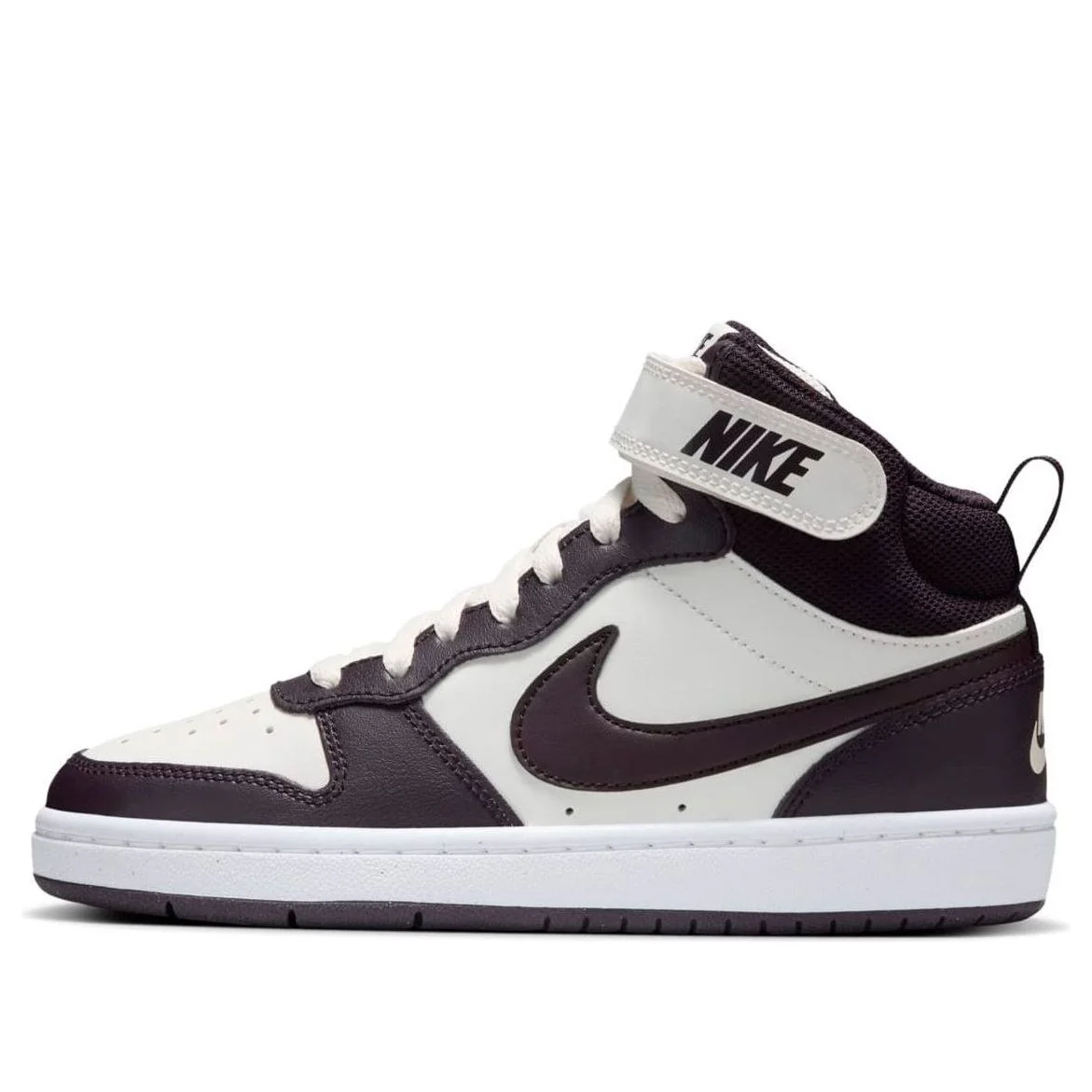 (GS) Nike Court Borough Mid 2 'White Burgundy' CD7782-126