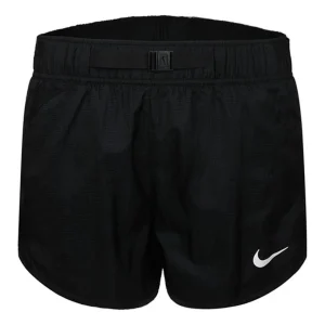 (WMNS) Nike Belt Design Breathable Casual Sports Running Shorts Black CJ2430-010