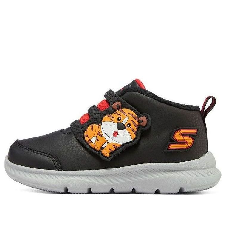(TD) Skechers Tiger Comfy Casual Shoes 'Black Red' 407226N-BKRD