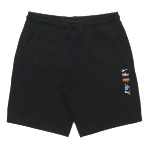 PUMA Awareness Athleisure Casual Sports Drawstring Breathable Shorts Black 532036-01