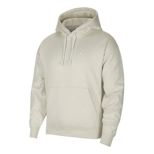 Men's Nike Logo Embroidered Solid Color Fleece Lined White DA0316-072