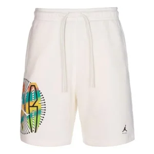 Air Jordan Logo Printed Casual Shorts 'White' DQ7553-133
