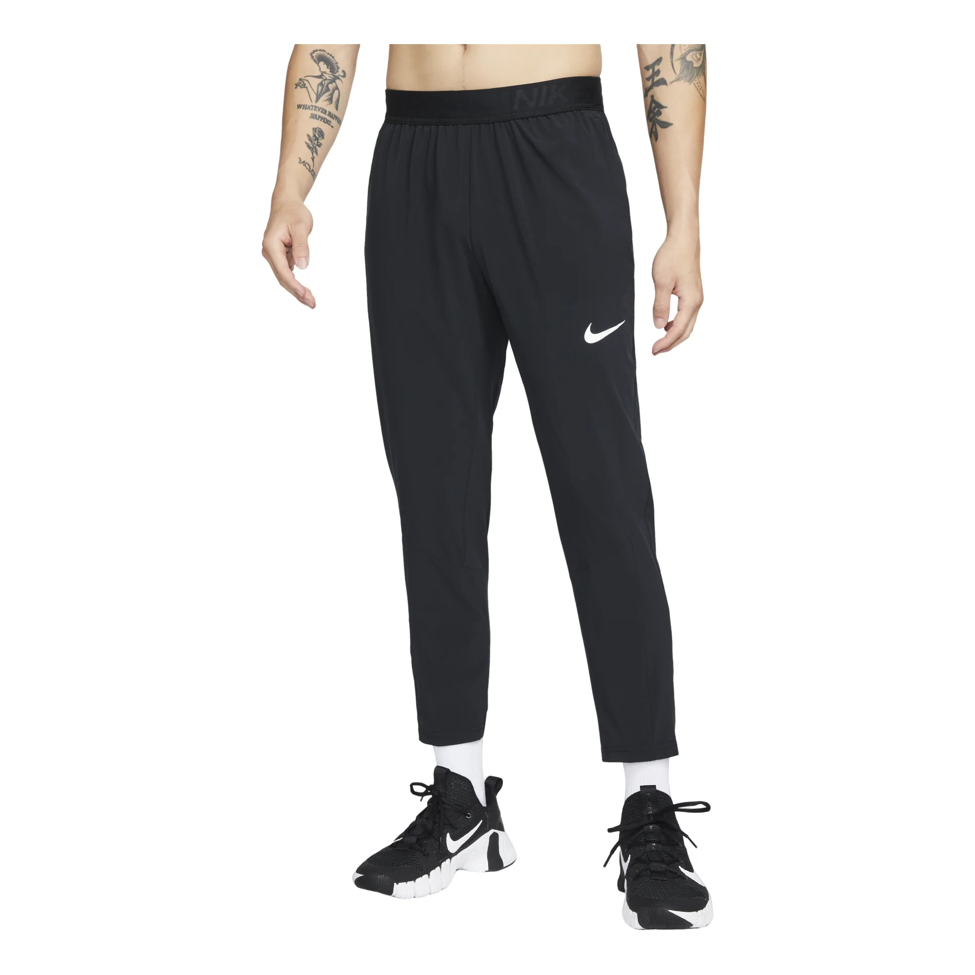 Men's Nike Logo Printing Solid Color Elastic Waistband Sports Pants/Trousers/Joggers Autumn Black DM5949-011