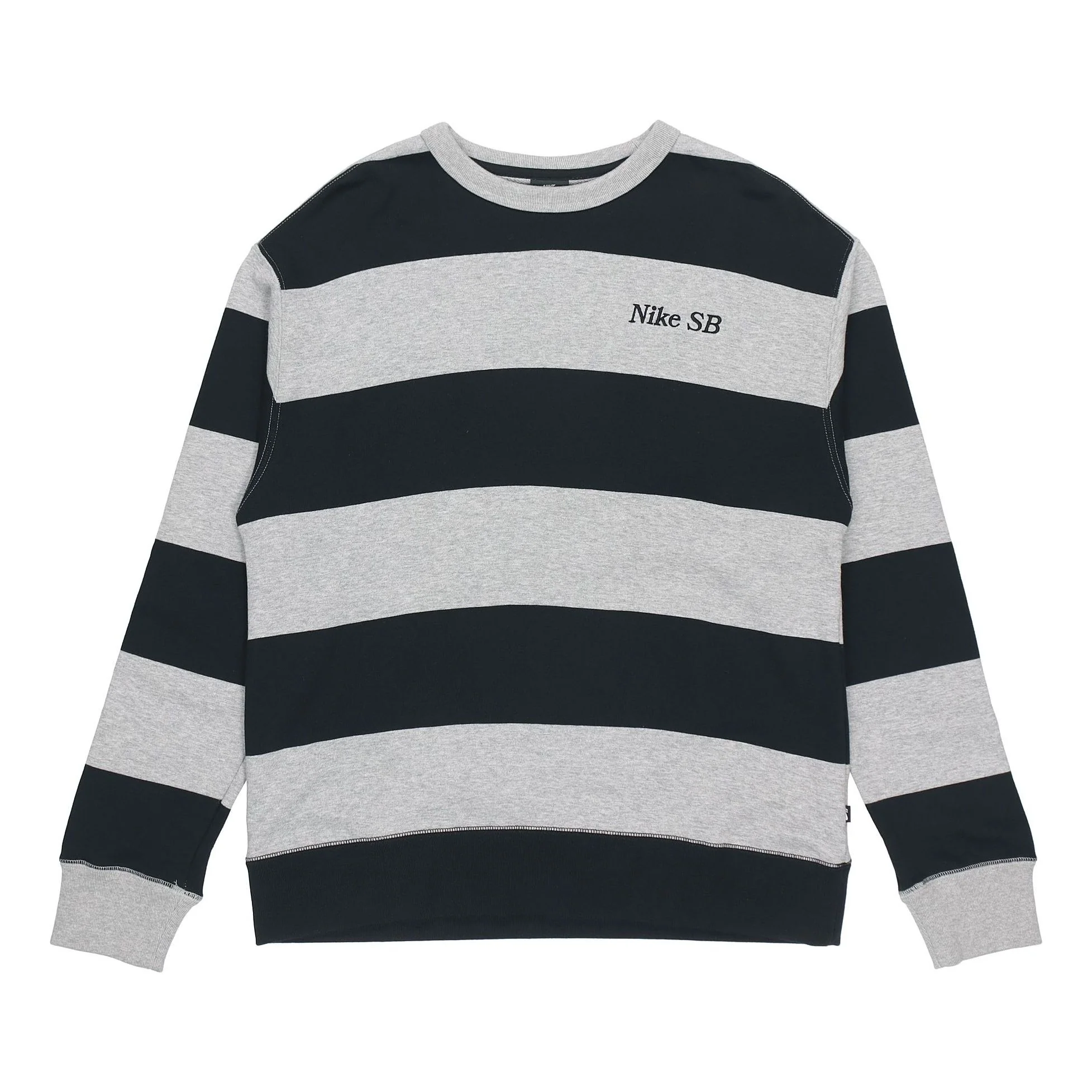 Nike MENS SB Skateboard Striped Skate Sports Crew-neck Grey Gray CV4310-063