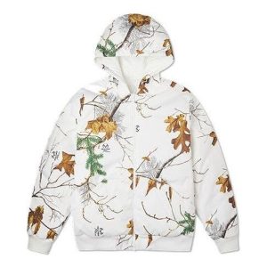 Converse Real Tree Reversible Jacket Leaves Printing Asia Sizing 'Casual White' 10020223A02