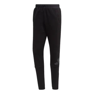 Men's adidas Logo Pant Contrasting Colors Large Logo Sports Pants/Trousers/Joggers Black HI1182
