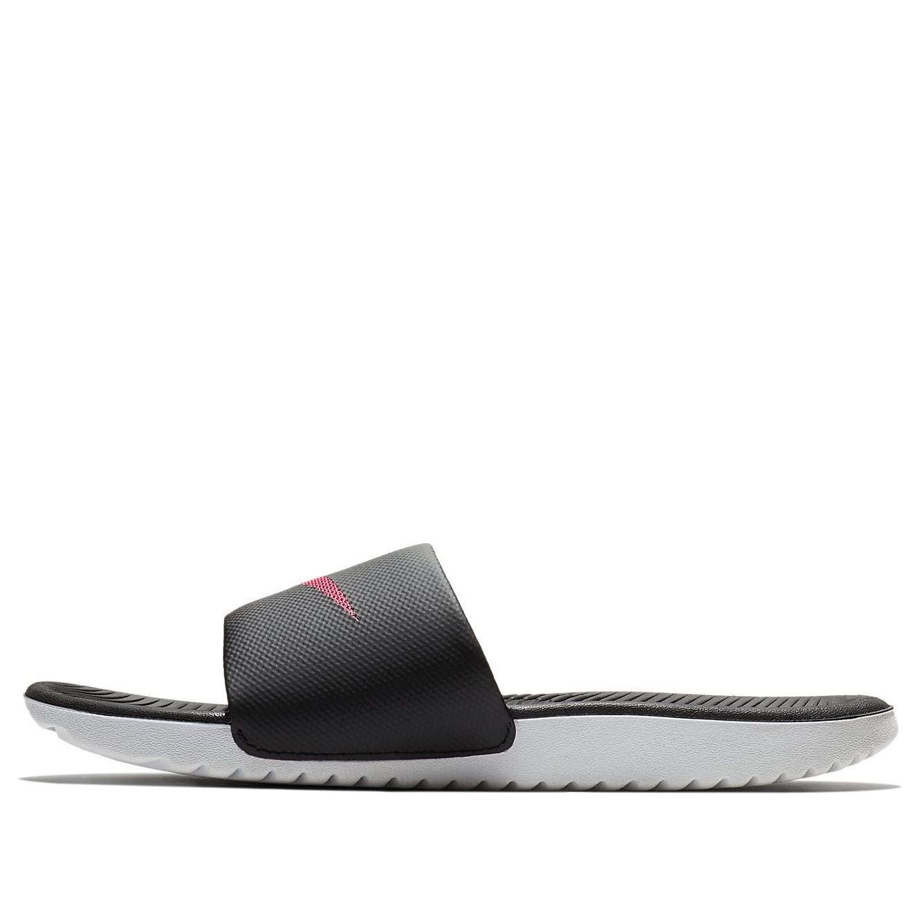 (WMNS) Nike Kawa Black White Pink Slippers 834588-060