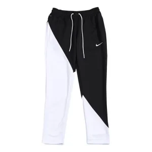 Nike Black White Colorblock Athleisure Casual Sports Long Pants Black BV5290-010
